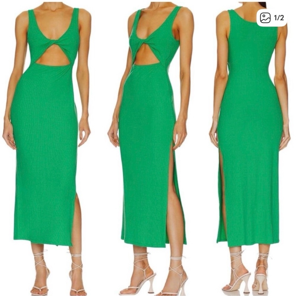 L*Space Nico Midi Dress in Monstera Green